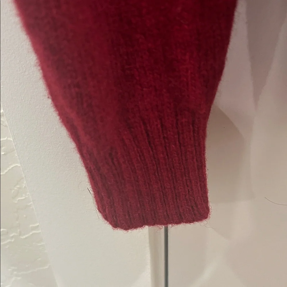 LL BEAN - Men's Burgundy 1/4 Zip Sweater